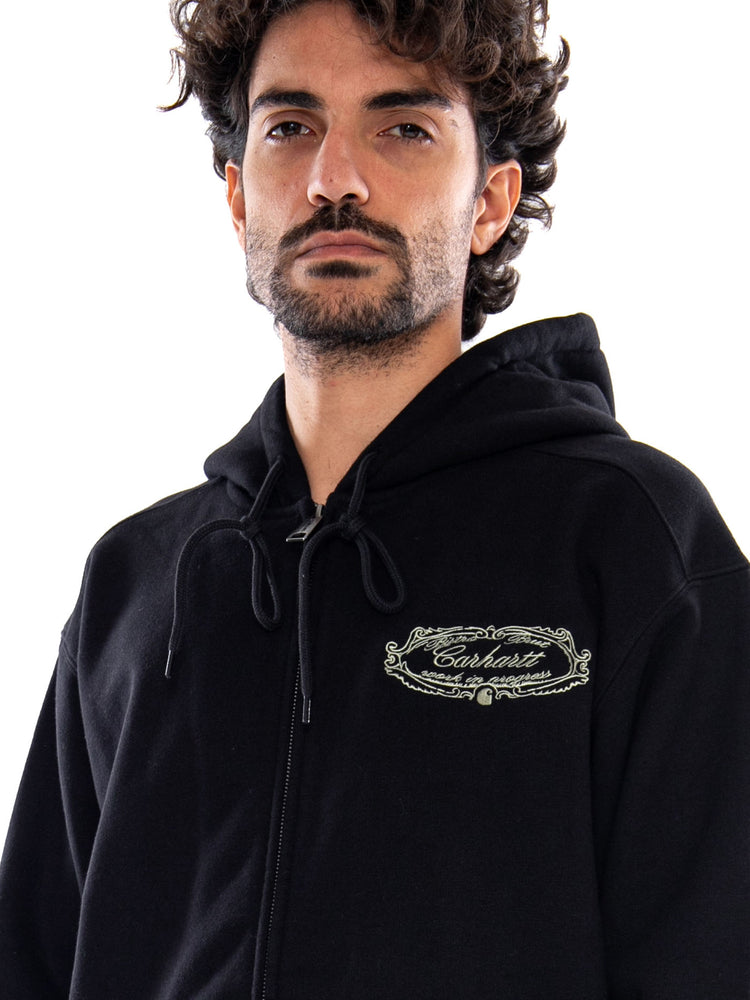 Hooded Chez WIP Jacket Black / Green - Giacca con Cappuccio Uomo Nera / Verde<BR/><BR/> I037280 1XDXX CARHARTT WIP 