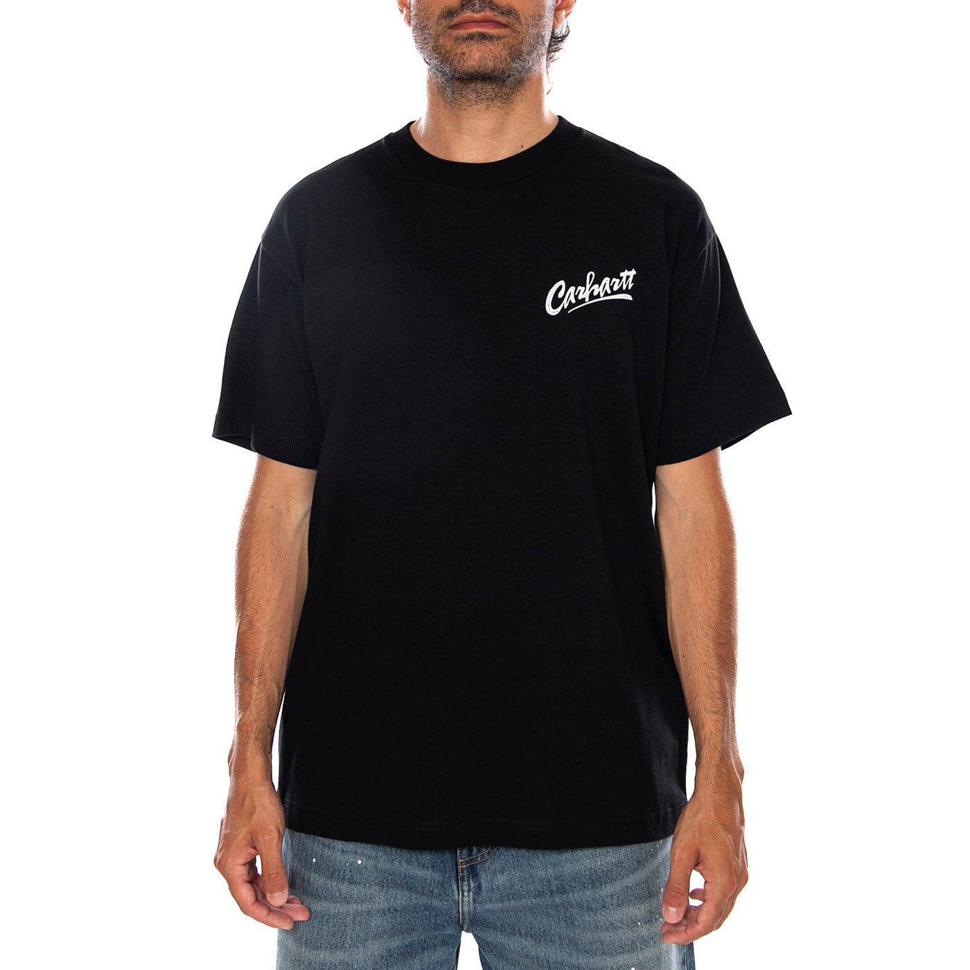 S/S PUP T-SHIRT BLACK - Maglietta Girocollo Uomo Nera I037537 89XX CARHARTT WIP 