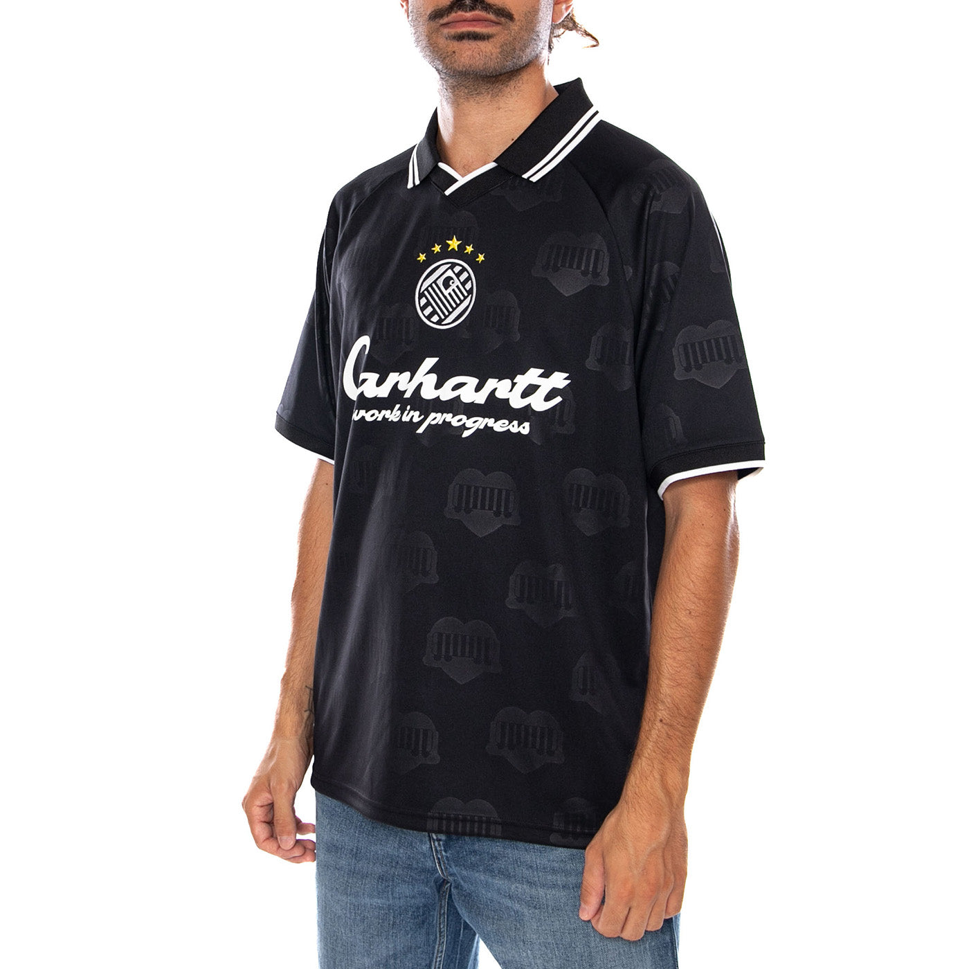 S/S TERRACE FOOTBALL T-SHIRT - Maglietta Girocollo Uomo Nera I037567 2UFXX CARHARTT WIP 