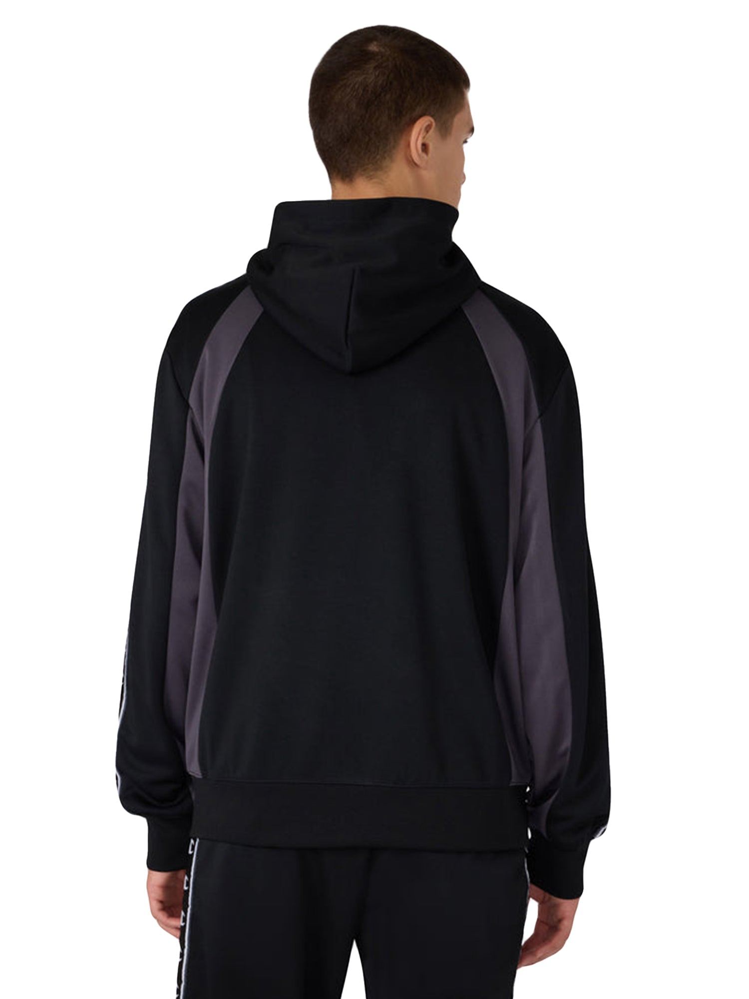 FULL ZIP HOODIE SWEATSHIRT BLACK - Felpa con Cappuccio e Zip Uomo Nera 221932 KK001 CHAMPION 