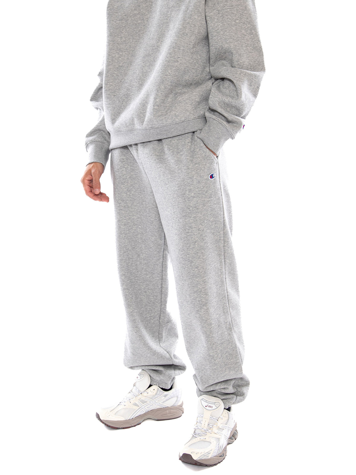 Champion Elastic Cuff Pants OXGM Grey - Pantaloni Sportivi Uomo Grigio Mélange 223496 EM006 CHAMPION 