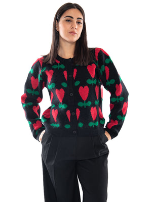 Compañía Fantástica Cárdigan con Estampado Ciclamen Conversational - Cardigan Donna Multicolore 64C/10362 CNV COMPANIA FANTASTICA 