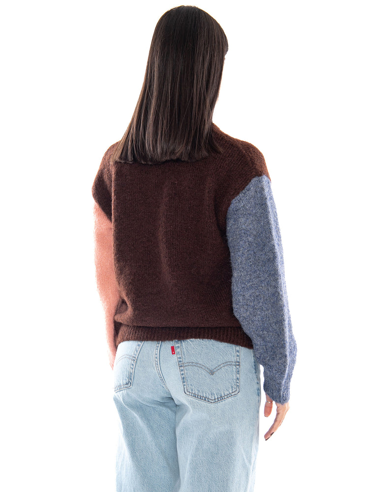 Compania Fantastica Jersey Multicolor Brown - Maglione Donna Multicolore 64C/10475 BRW COMPANIA FANTASTICA 