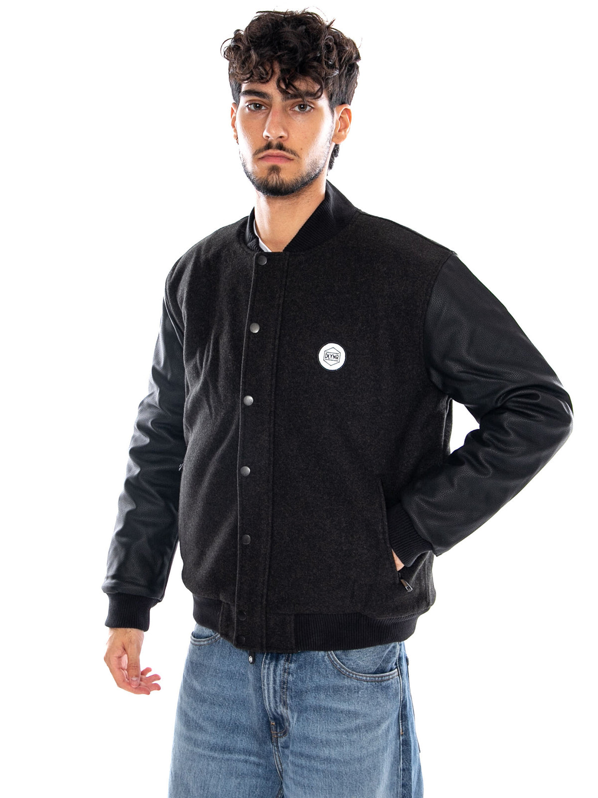 CORPORATE BOMBER BLACK - Giacca Bomber Uomo Nera JK646 JO DOLLY NOIRE 