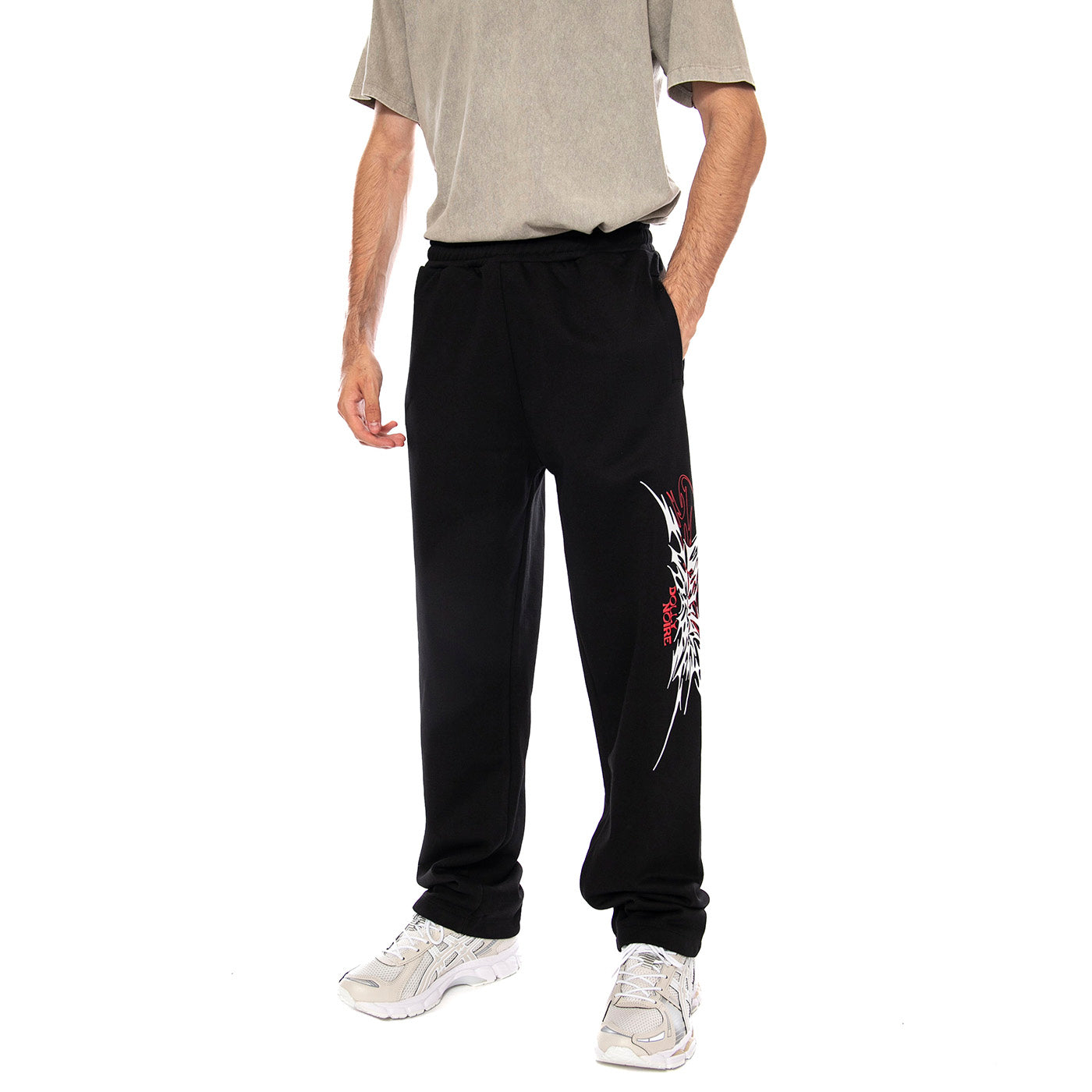 SHARD DOLLY NOIRE BAGGY SWEATPANTS BLACK - Pantaloni Uomo Neri PA1245 P2 DOLLY NOIRE 