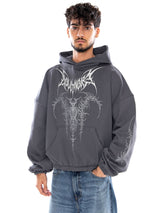 THE GUARDIAN BOXY HOODIE IRON GATE - Oversize Hoodie Herren Grau Herren DOLLY NOIRE