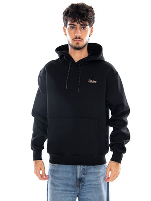 SETTE DI BASTONI - NAPOLETANE HOODIE BLACK - Felpa Girocollo Uomo Nera SW1364 GQ DOLLY NOIRE 