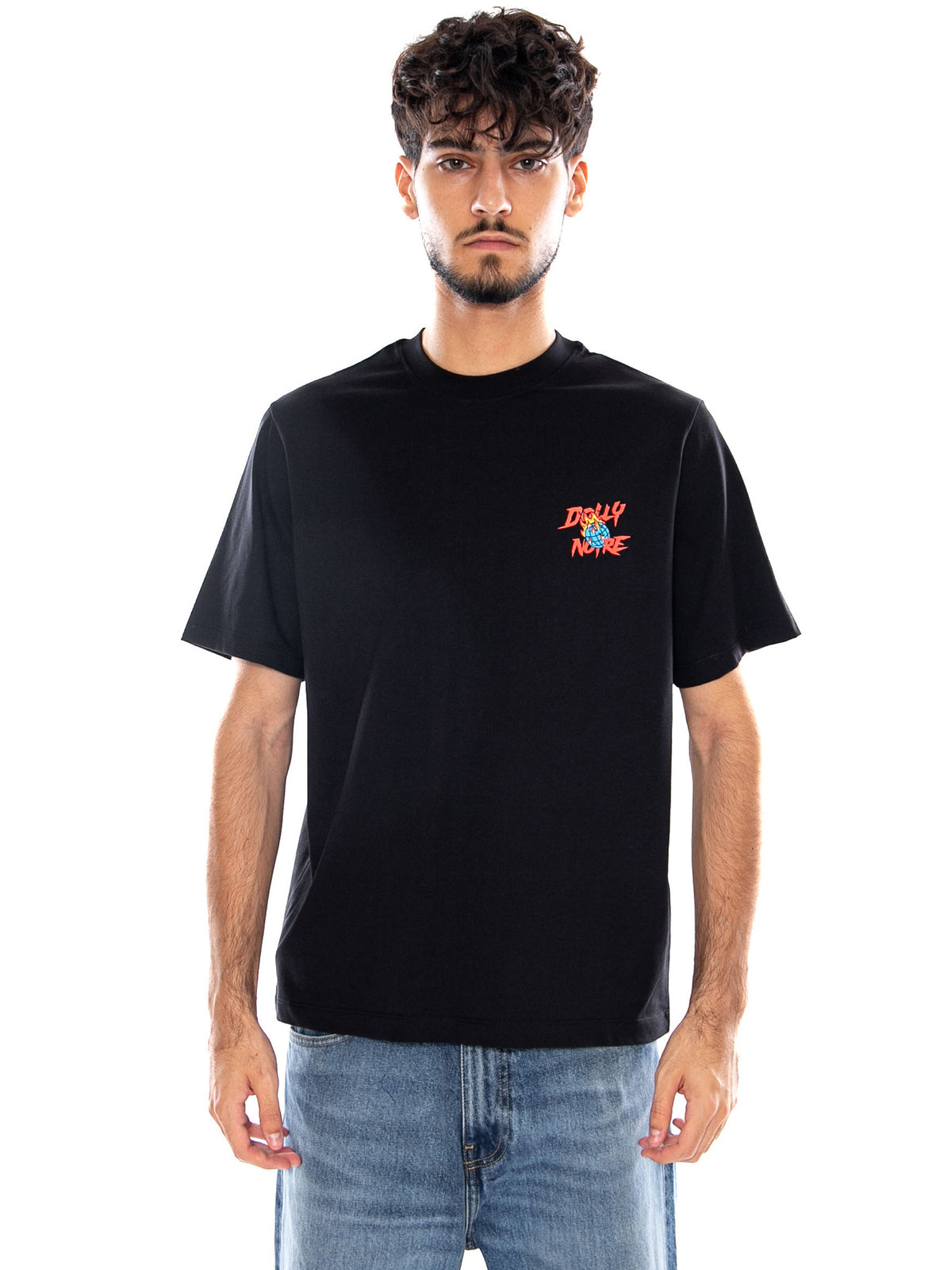 GREED INC. TEE BLACK - Maglietta Girocollo Uomo Nera TS1310 T4 DOLLY NOIRE 