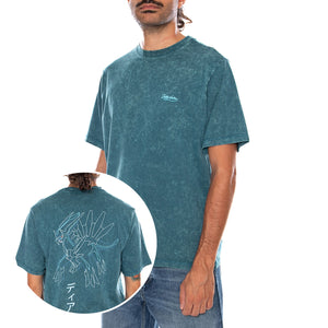 DIALGA TEE ACID BLUE POKÉMON - Maglietta Girocollo Uomo Blu Collaborazione Pokémon TS1343 T4 DOLLY NOIRE 
