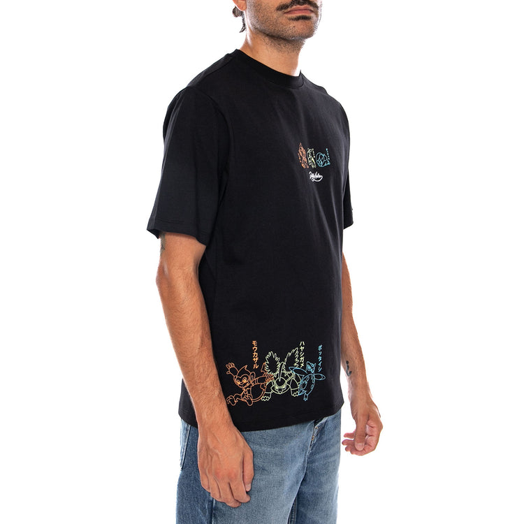 STARTERS EVOLUTION TEE POKÉMON - Maglietta Girocollo Uomo Nera Collaborazione Pokémon TS1344 T4 DOLLY NOIRE 