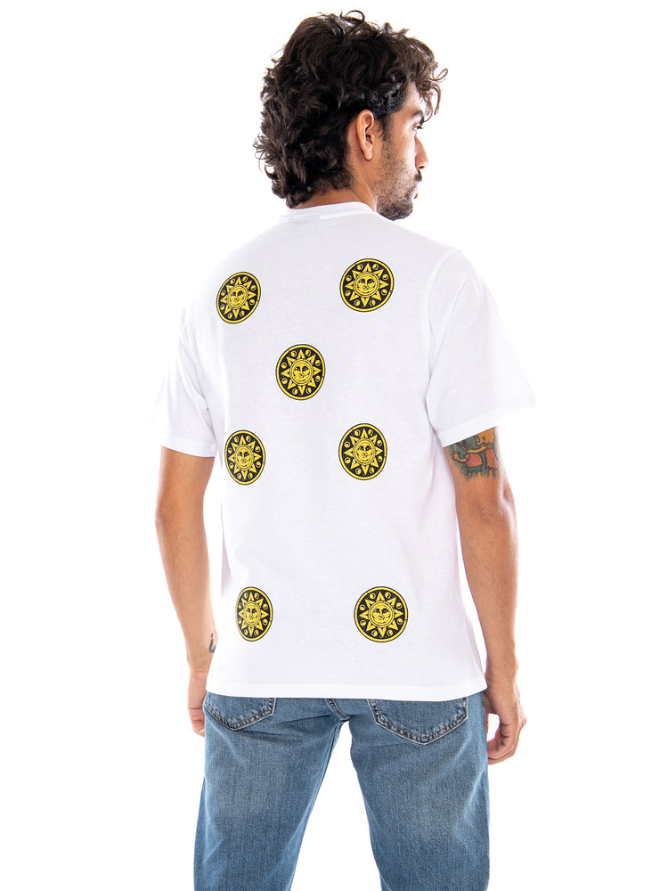 Sette di Denari - Napoletane Tee White - Maglietta Girocollo Uomo Bianca<BR/><BR/> TS1362 T4 DOLLY NOIRE 