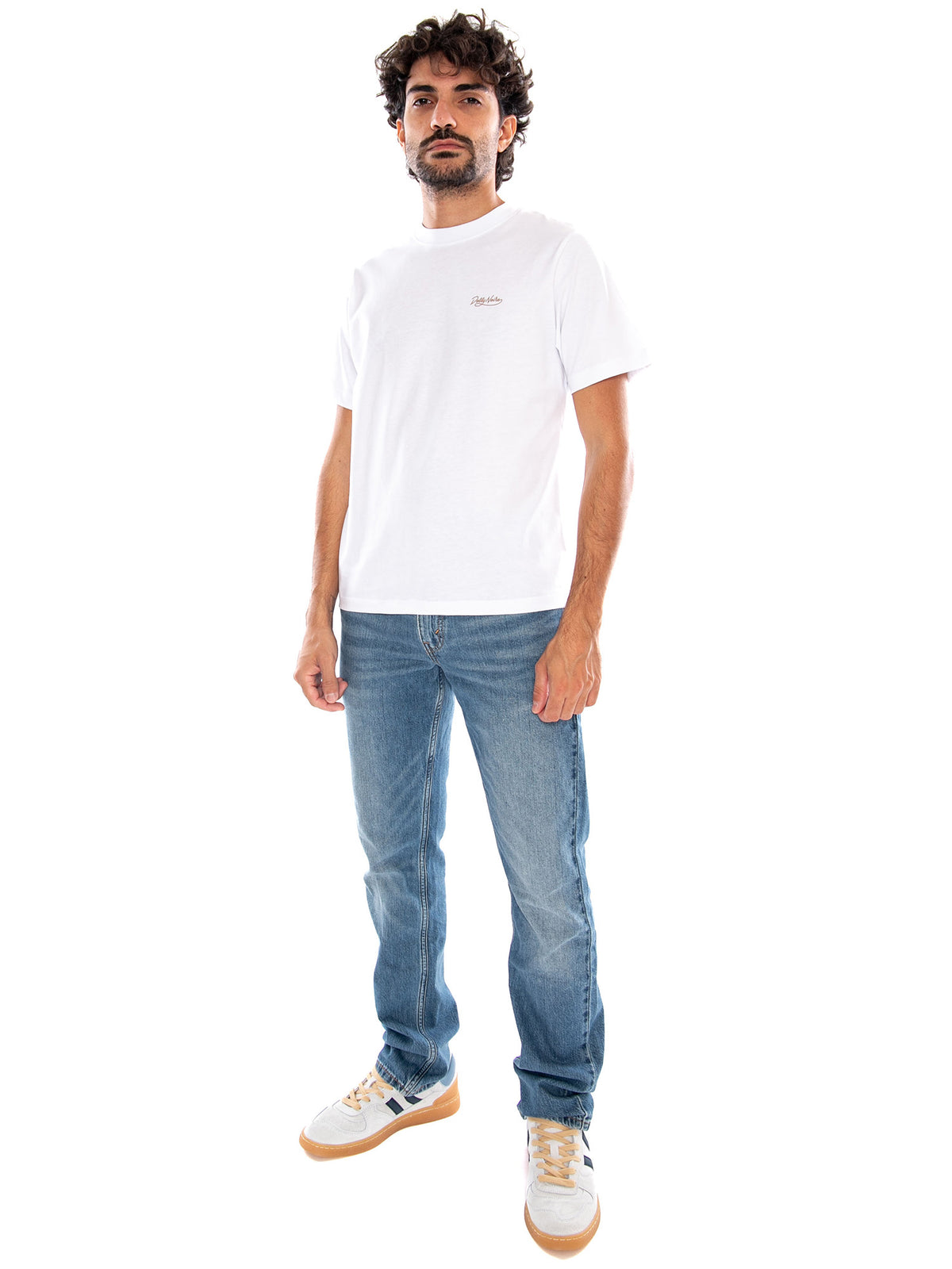 Sette di Bastoni - Napoletane Tee White - Maglietta Girocollo Uomo Bianca<BR/><BR/> TS1364 T4 DOLLY NOIRE 