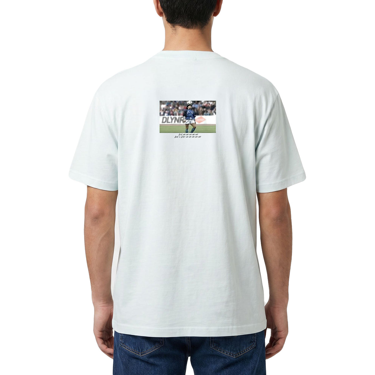 Live Is Life Tee Ice Melt - Maglietta Maradona Girocollo Uomo Celeste TS1366 T4-03 DOLLY NOIRE 