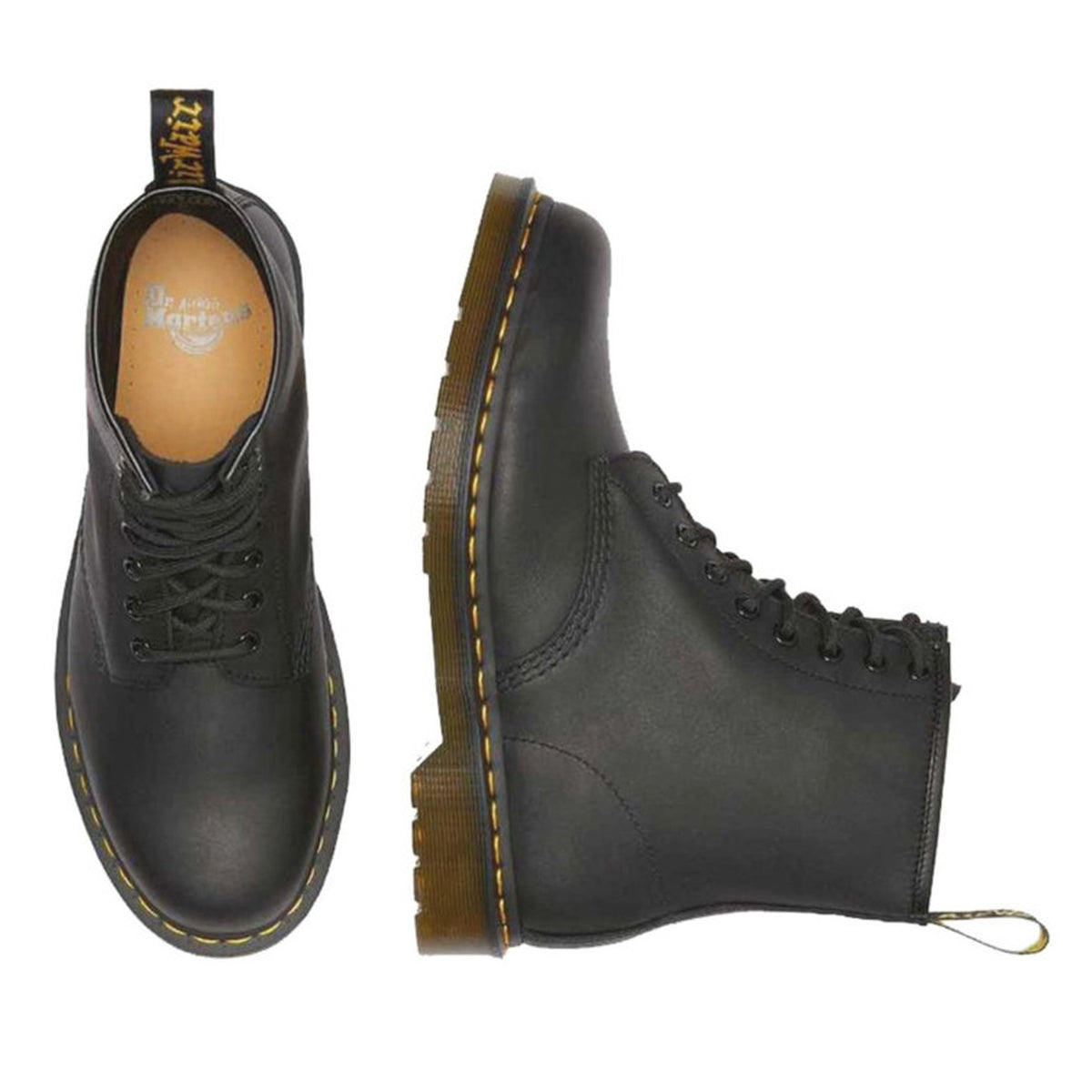 1460 GREASY BLACK - Stivaletti Stringati Uomo Neri 11822003 BLK DR.MARTENS 