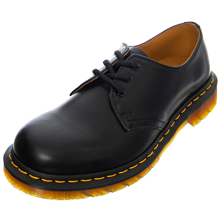 1461 Black Smooth 3 Eye Shoe - Scarpe Stringate Profilo Basso Uomo Nere 11838002 BLK DR.MARTENS 