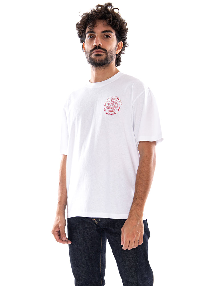 Edwin Music Channel TS White/Red - T-Shirt Uomo Bianca/Rossa I031131 1WZ.67 EDWIN 