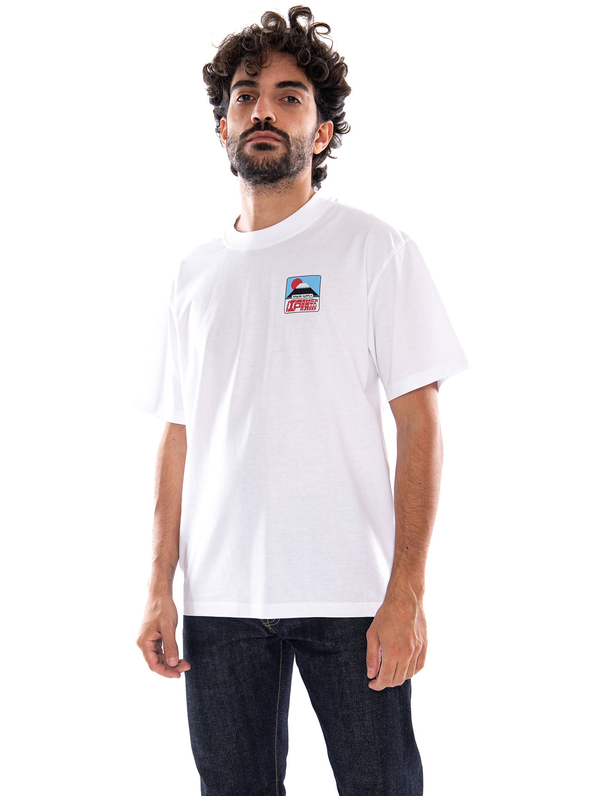 Edwin Sunset on Fuji San TS SS White - T-Shirt Uomo Bianca<BR/><BR/> I035001 2 EDWIN 