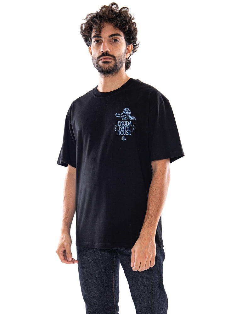 Edwin Ekoda Bath House TS Black - Maglietta Uomo Nera I037318 89,67 EDWIN 