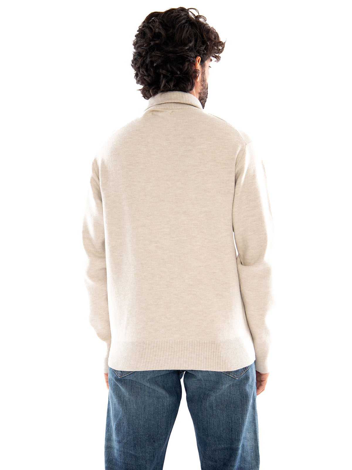 Elvine Agne_Ms Knit Oat - Maglione Uomo Color Avena 331705 OAT ELVINE 