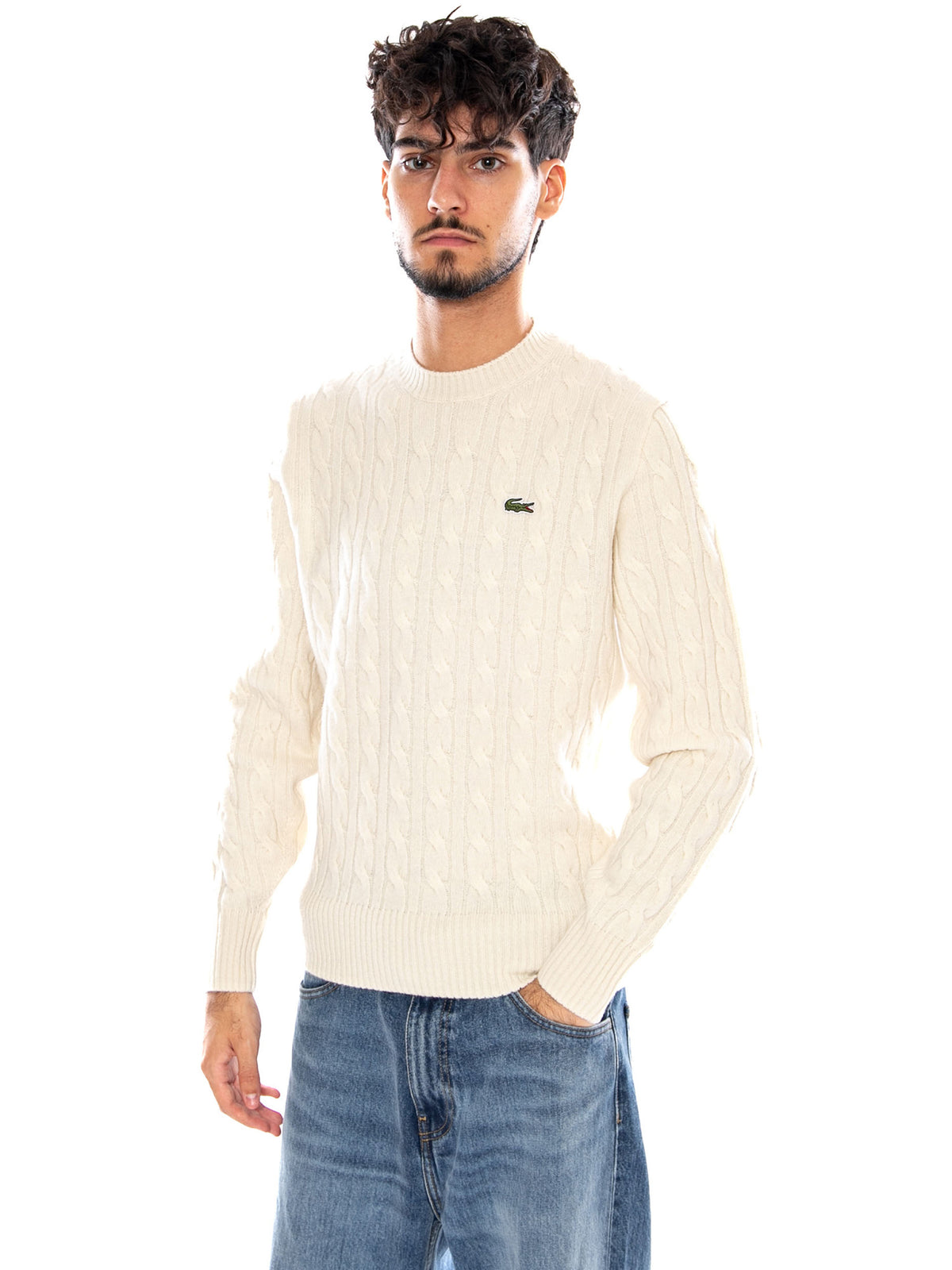 PULLOVER BEIGE - Maglione Uomo Beige AH2924 XFJ LACOSTE 