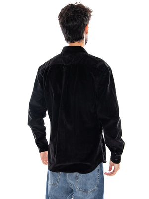 CAMICIA M/L BLACK - Camicia Lacoste Uomo Nera CH8821 031 LACOSTE 