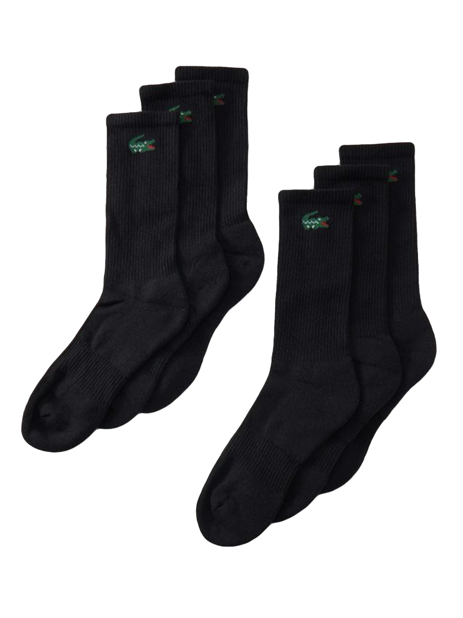 LACOSTE 6PK BLACK - Set da 6 Paia di Calzini Neri RA9254 031 LACOSTE 