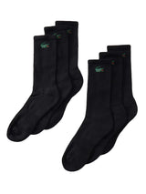 LACOSTE 6PK BLACK - Set mit 6 Paar schwarzen Socken – LACOSTE ACCESSOIRES