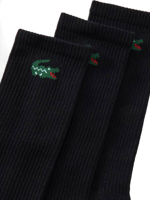 LACOSTE 6PK BLACK - Set da 6 Paia di Calzini Neri RA9254 031 LACOSTE 