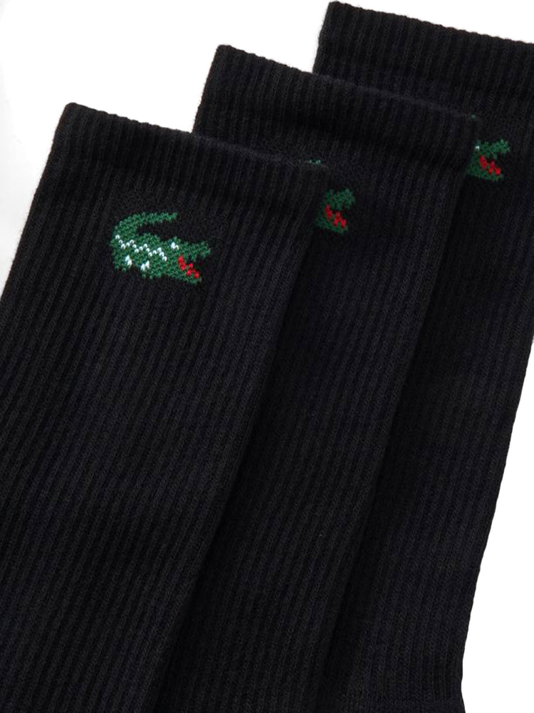 LACOSTE 6PK BLACK - Set da 6 Paia di Calzini Neri RA9254 031 LACOSTE 