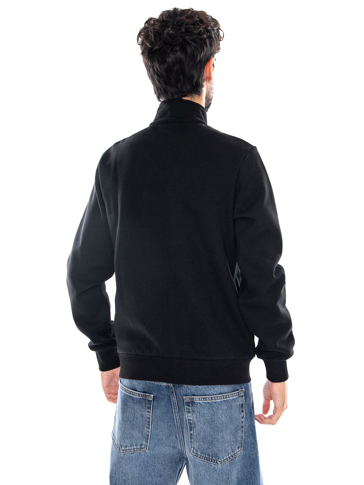 SWEATSHIRT BLACK - Felpa Full Zip Uomo Nera SH8870 031 LACOSTE 