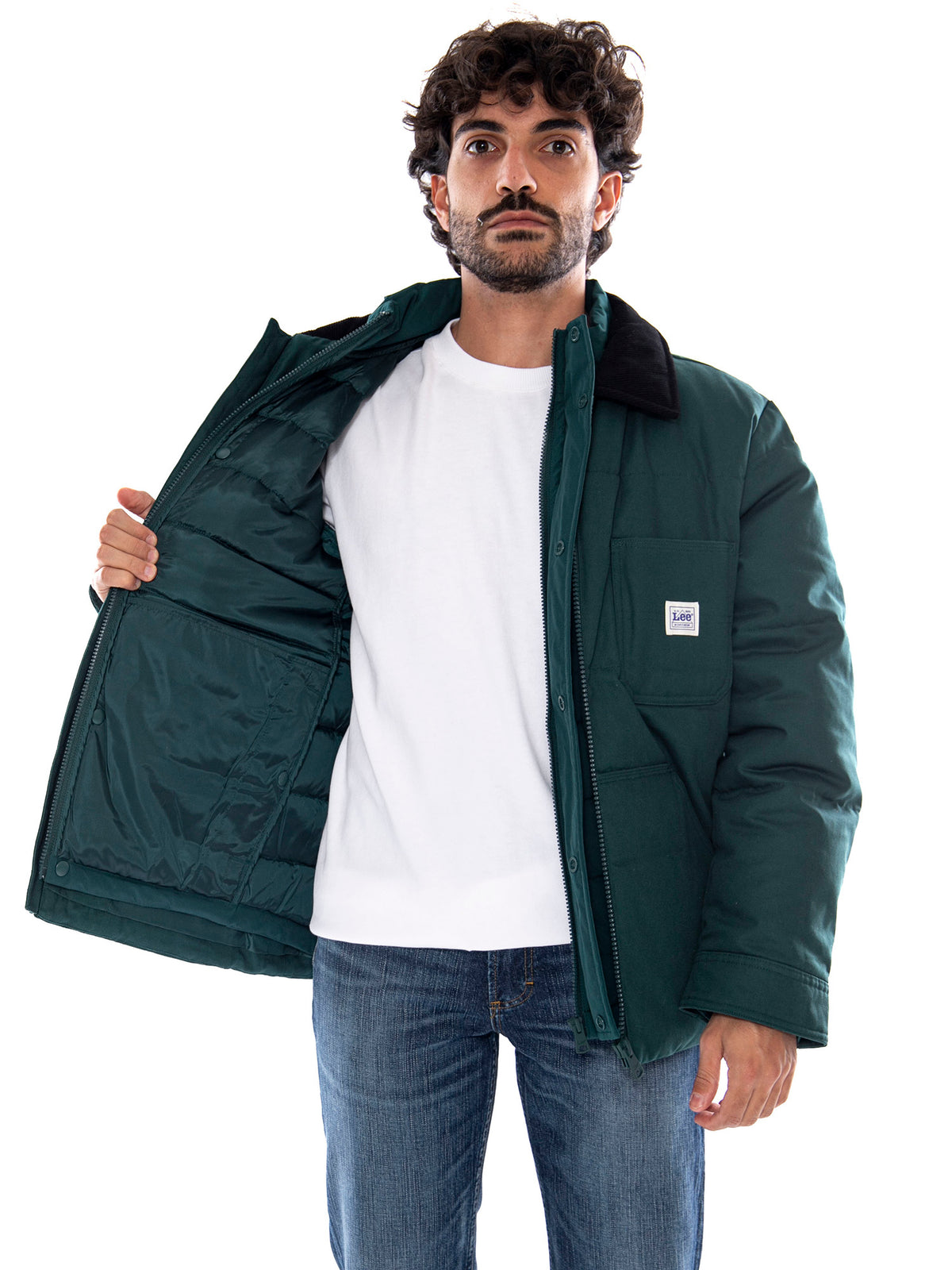 Lee Workwear Puffer Ponderosa Pine Green - Giubbotto Imbottito Uomo Verde 112387033 GRN LEE 