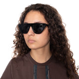 YC 29040 BLACK / BLACK - Schwarze Sonnenbrille ACCESSORI LET'S SEE