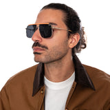 YC 39044 SILVER / ORANGE - Sonnenbrille Silber ACCESSORI LET'S SEE