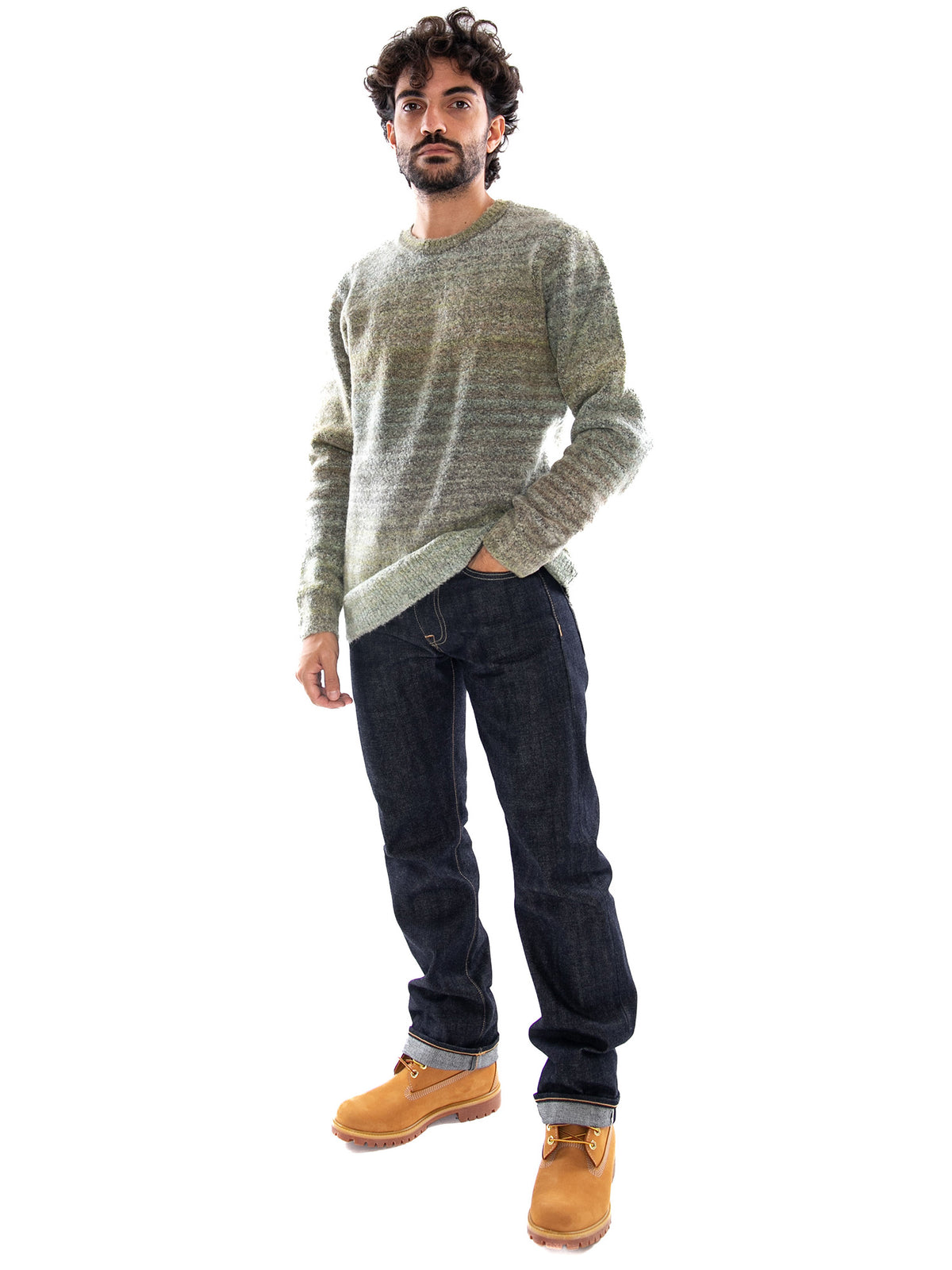 Levi's Presidio Crew Boucle Coffee Sweater Boucle Winter Pear - Maglione Uomo Verde 003B6 0012 LEVIS 