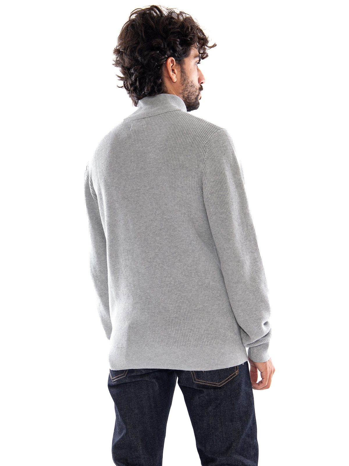 Levi's HM Quarter Zip Sweater Mid Tone Grey Heather - Maglione Uomo Grigio 0058U 0002 LEVIS 