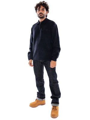 Levi's Boulder Quarter Zip Navy HTR Novelty STI - Maglia Uomo Blu Navy 007W2 0000 LEVIS 