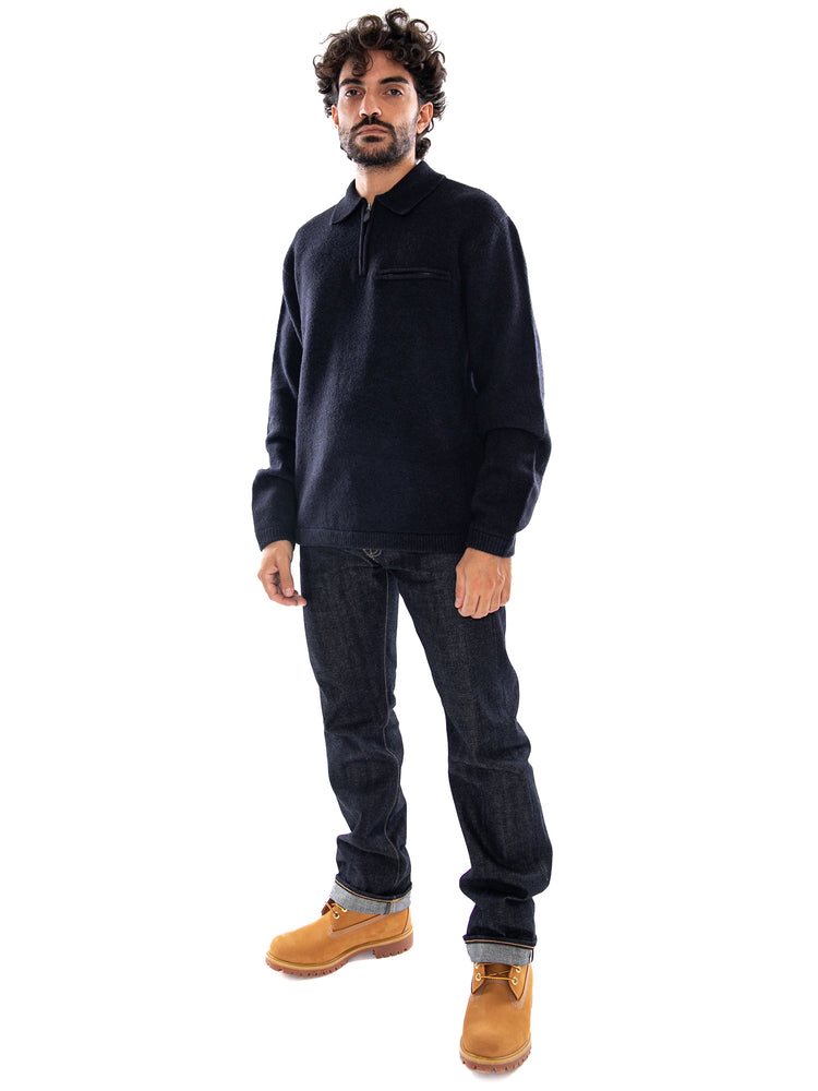 Levi's Boulder Quarter Zip Navy HTR Novelty STI - Maglia Uomo Blu Navy 007W2 0000 LEVIS 