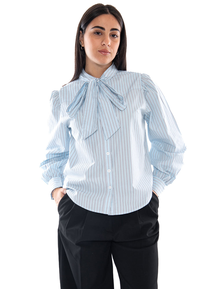 Levi's Judice Western Shirt Sherman Stripe Angel Light Indigo - Camicia Donna Azzurra a Righe 007XN 0002 LEVIS 