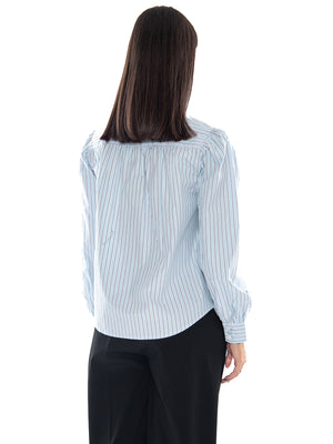 Levi's Judice Western Shirt Sherman Stripe Angel Light Indigo - Camicia Donna Azzurra a Righe 007XN 0002 LEVIS 
