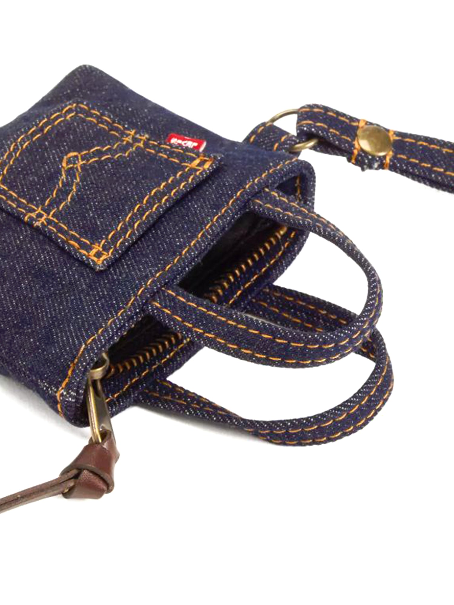 LEVI'S® MINI BACK POCKET TOTE CHARM OCEAN INDIGO - BLUE - Ciondolo a Forma di Borsa Denim Jeans Blu 0080A 0000 LEVIS 