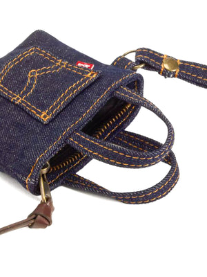 LEVI'S® MINI BACK POCKET TOTE CHARM OCEAN INDIGO - BLUE - Ciondolo a Forma di Borsa Denim Jeans Blu 0080A 0000 LEVIS 