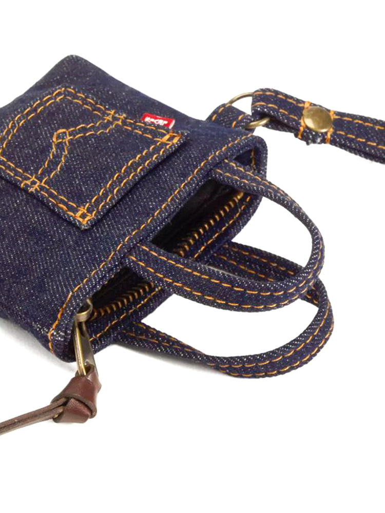 LEVI'S® MINI BACK POCKET TOTE CHARM OCEAN INDIGO - BLUE - Ciondolo a Forma di Borsa Denim Jeans Blu 0080A 0000 LEVIS 