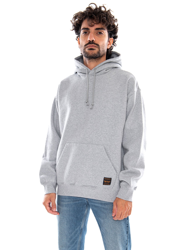WORKWEAR PO HOODIE DESERT PALM BRUSHED F Silver Heather Gray - Felpa con Cappuccio Uomo Grigio Mélange 0084Q 0002 LEVIS 