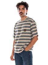 CARHARTT WIP SS WORKWEAR PKT TEE PORTER STRIPE MEDIUM - Crewneck T-Shirt Herren Mehrfarbig Herren LEVIS