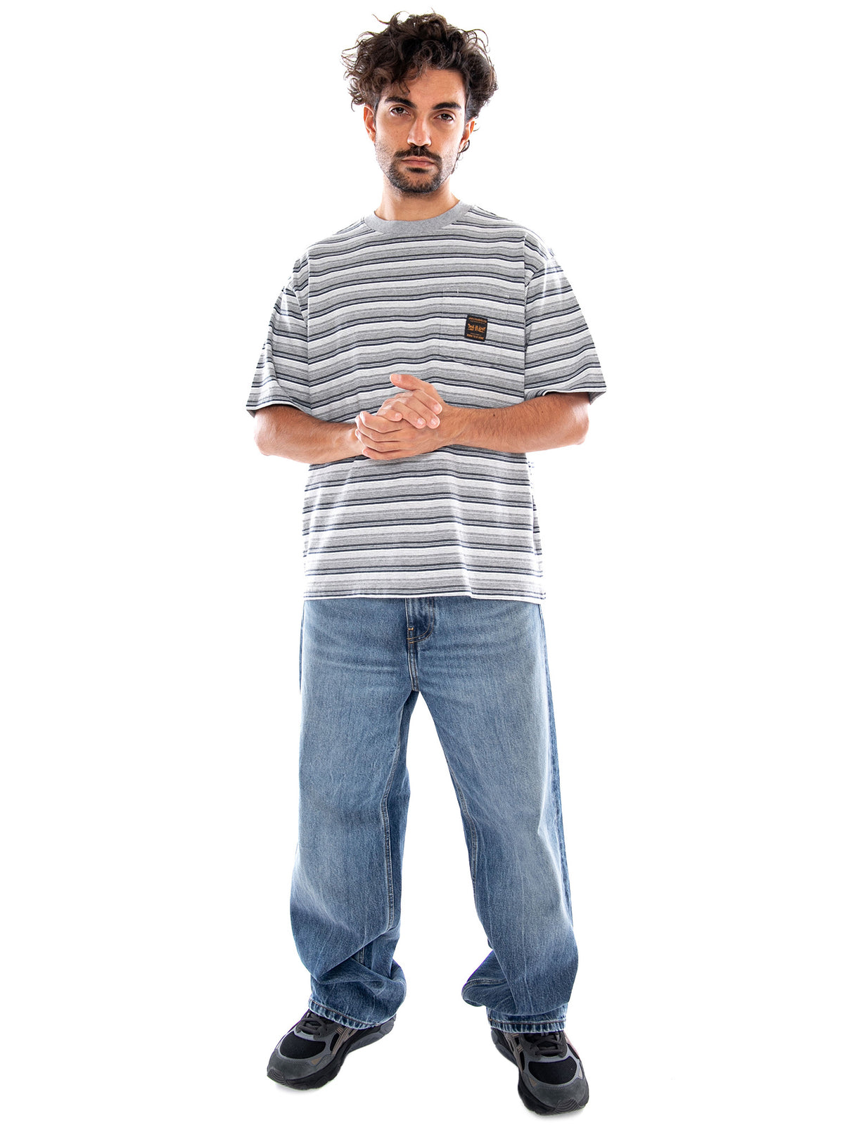 S/S Workwear Pocket Tee Porter Stripe Medium - Maglietta Girocollo Uomo Multicolore 008AB 0007 LEVIS 