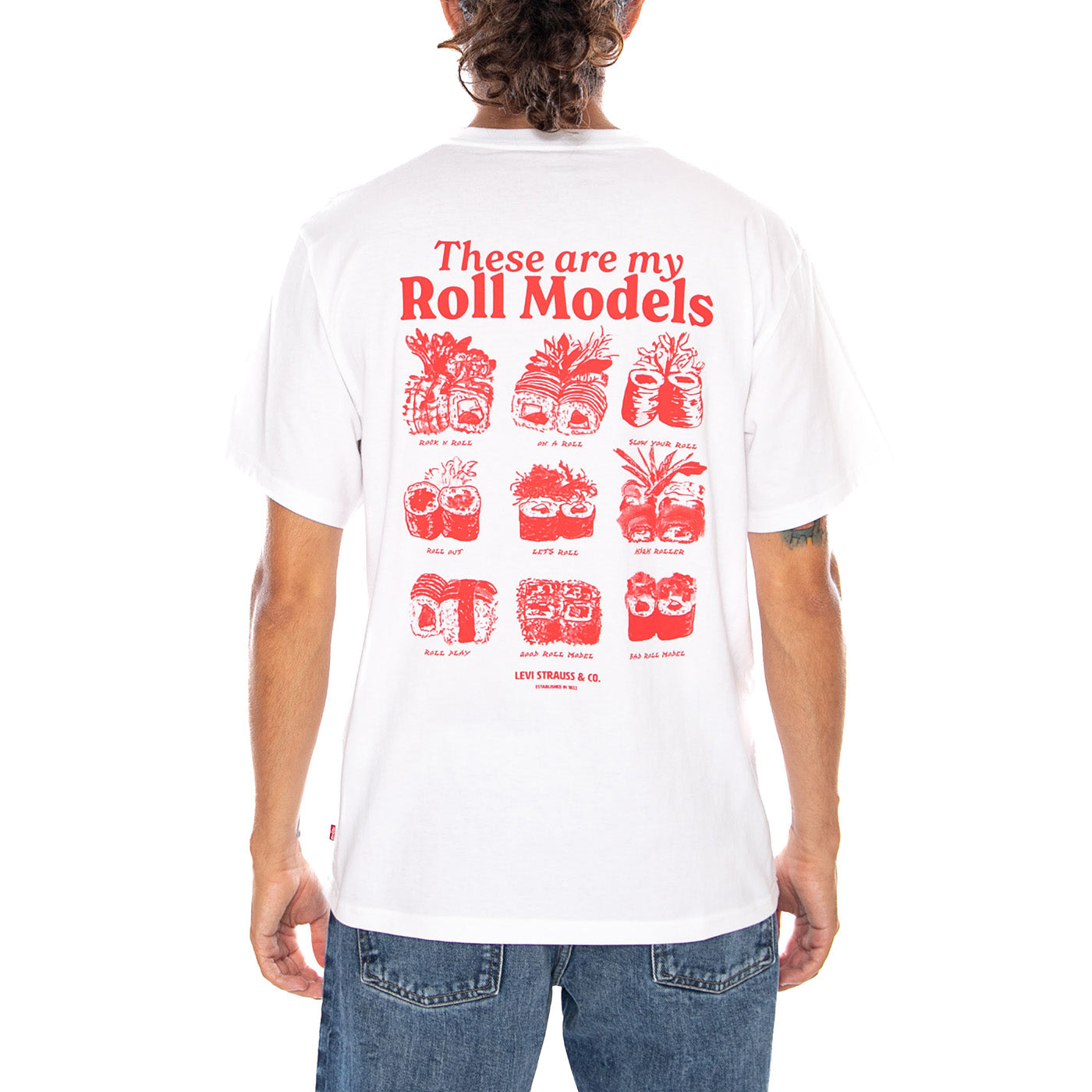 SS RELAXED FIT TEE ROLL MODELS WHITE PLU - Maglietta Girocollo Uomo Bianca 16143 2625 LEVIS 
