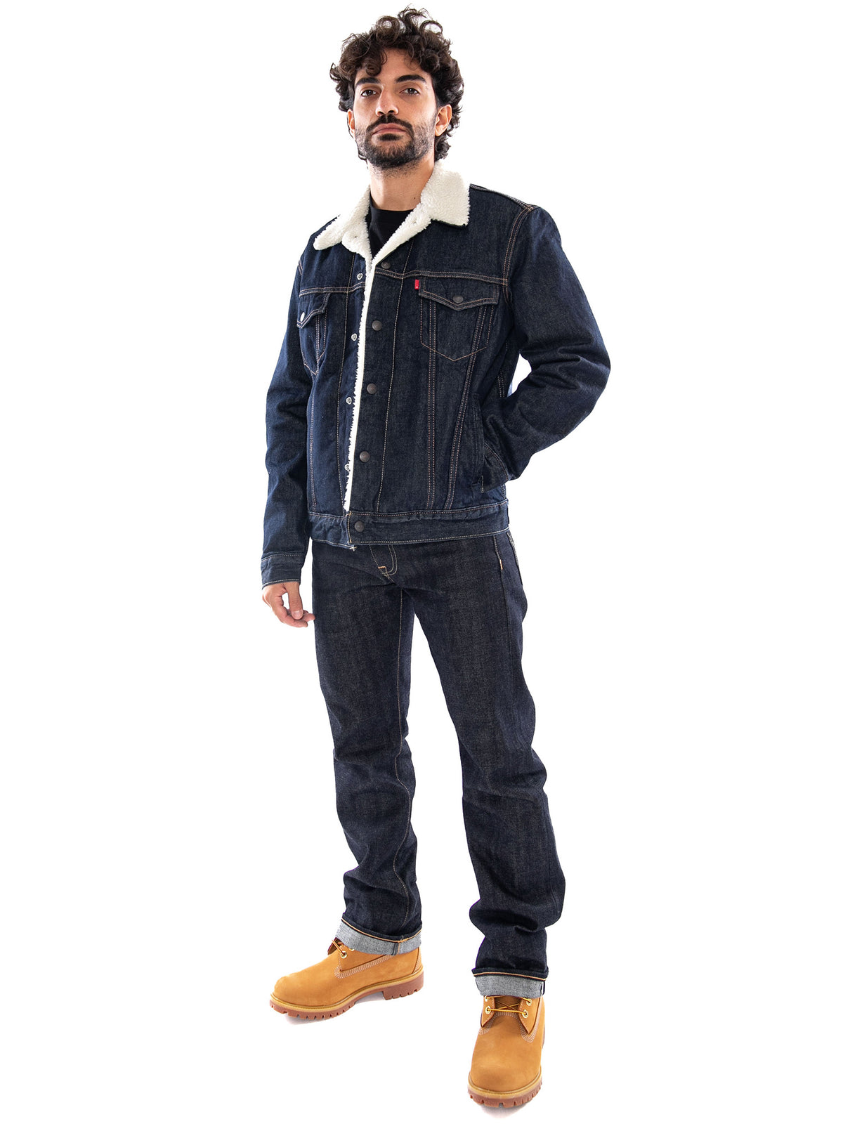 Levi's Type 3 Sherpa Trucker Give It A Rinse SH Blue - Giacca Uomo Blu<BR/><BR/> 16365 0271 LEVIS 