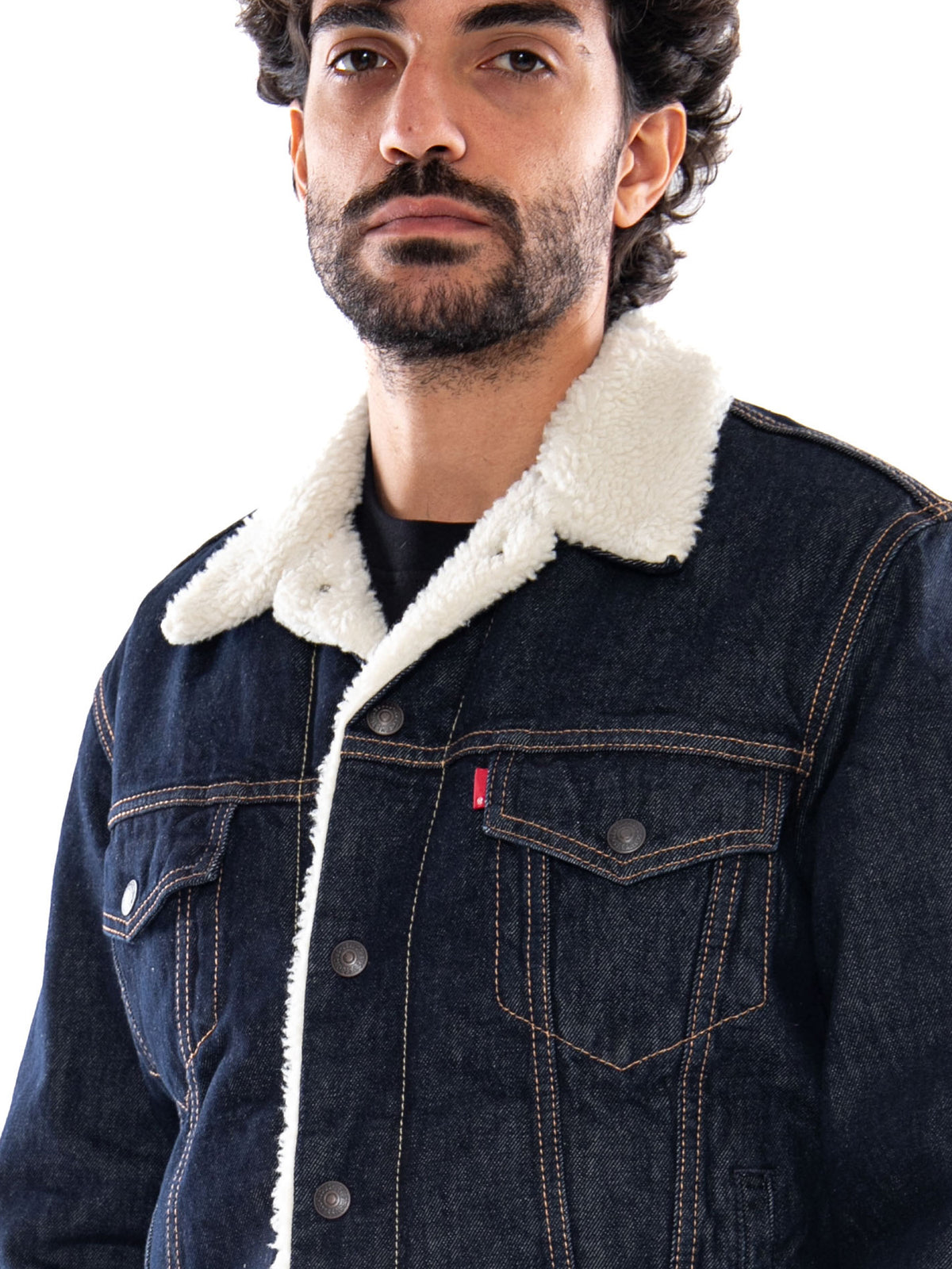Levi's Type 3 Sherpa Trucker Give It A Rinse SH Blue - Giacca Uomo Blu<BR/><BR/> 16365 0271 LEVIS 