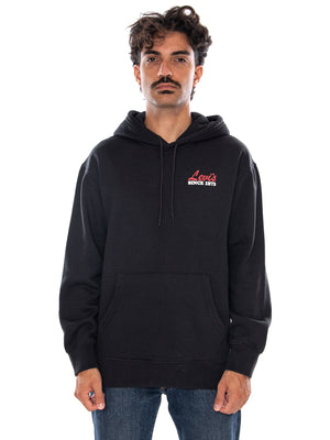 LEVI'S RELAXED GRAPHIC PO BIG APPLE RECORDS 1.1 BLACK - Felpa con Cappuccio Uomo Nera 38479 0474 LEVIS 