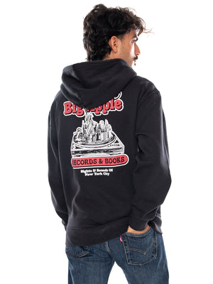 LEVI'S RELAXED GRAPHIC PO BIG APPLE RECORDS 1.1 BLACK - Felpa con Cappuccio Uomo Nera 38479 0474 LEVIS 